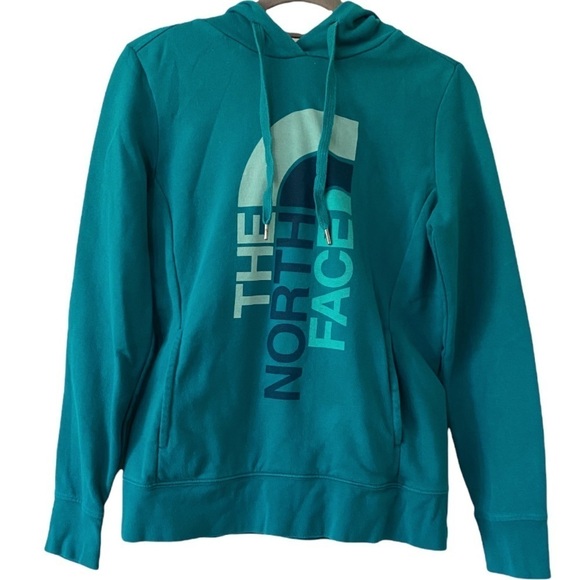 The North Face Trivert Teal Pullover Hoodie - Picture 1 of 8